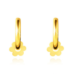 14K zlaté náušnice – krúžky