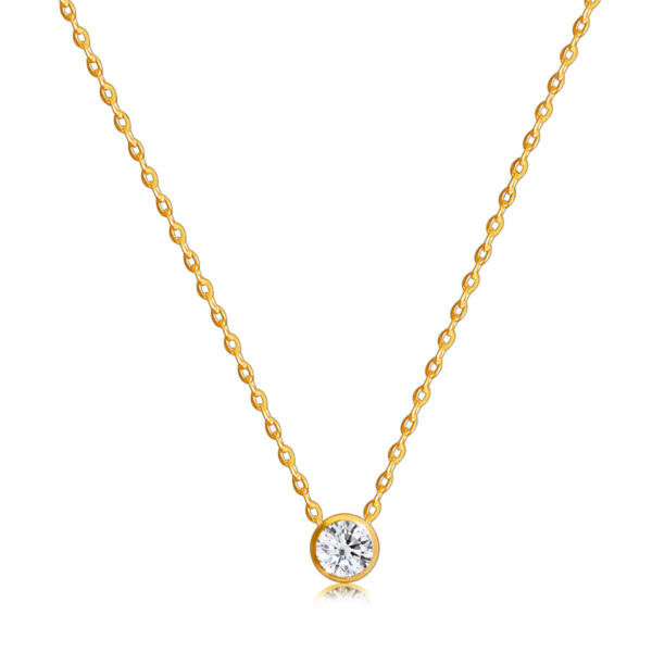 Diamantový náhrdelník zo 14K zlata - malá objímka