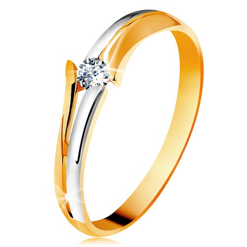 Diamantový zlatý prsteň 585