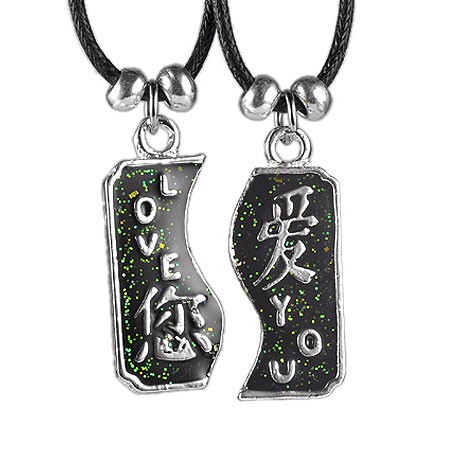 Dvojdielny náhrdelník LOVE YOU s čínskymi znakmi AB31.17