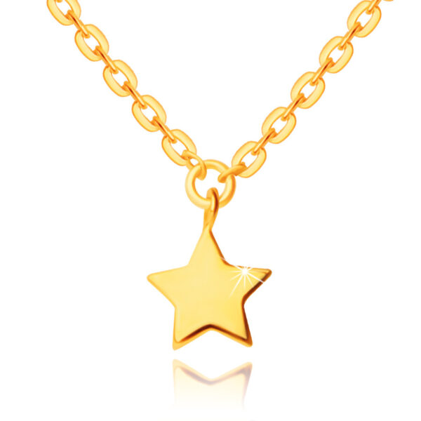 Náhrdelník z 9K žltého zlata - prívesok v tvare hviezdičky