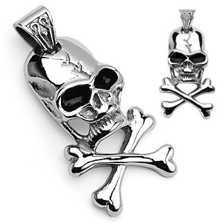 Prívesok pirátsky symbol - lebka a kosti G14.23