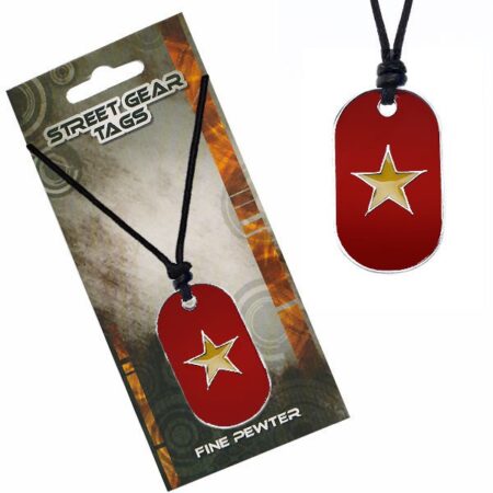 Šnúrkový náhrdelník s farebnou známkou a hviezdou S4.10