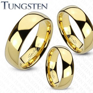 Tungstenová obrúčka zlatej farby