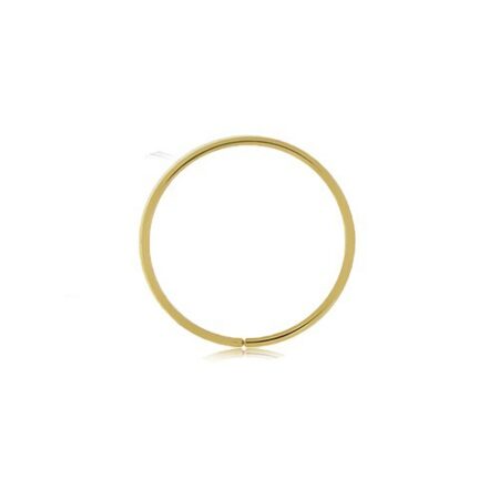 Zlatý 375 piercing - lesklý tenký krúžok