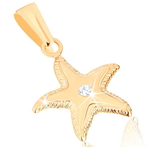 Zlatý prívesok 375 - ligotavá morská hviezdica