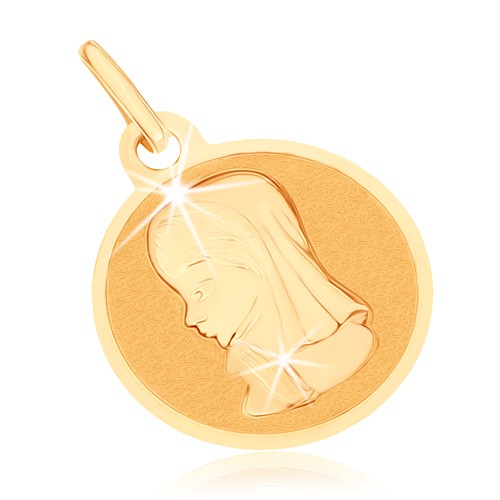 Zlatý prívesok 375 - okrúhly plochý medailón