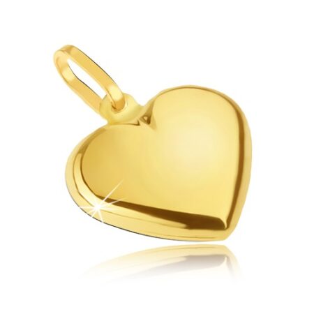Zlatý prívesok 585 - hladké pravidelné srdce