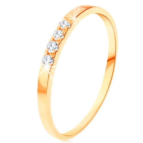 Zlatý prsteň 585 - tenké lesklé ramená